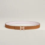 H Infini belt buckle & Reversible leather strap 24 mm